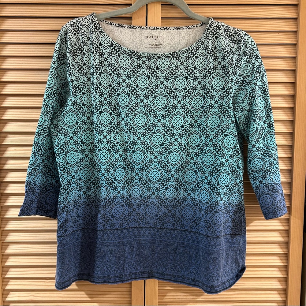 Talbots Blue Ombré Top